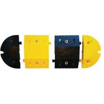 Set De 2 Modules 1/2 Ronds 5cm Ralentisseur 1jaune+1noir,