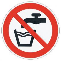 Panneau Interdiction - Eau Non Potable - Aluminium - 120 Mm, - Manutan