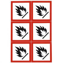 Panneau Inflammable Adhésif 6 Par Planche 57 Mm, - Manutan