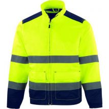 Hochsichtbare Jacke Cl2, Neongelb/marineblau, Gr. Xl,