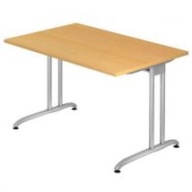 Schreibtisch Mit Fester Höhe, 120 Cm, Serie B, Buche,