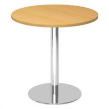 Konferenztisch, Rund, 80 Cm, Buche/chrom,