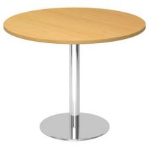 Konferenztisch, Rund, 100 Cm, Buche/chrom,