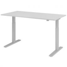 Hammerbacher - Bureau Électrique Série Xmka 160cm Gris/alu,