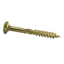 100 Pièces Vis Vba Fp - Cruciforme Z Jaune Bte De 100 - 6 Mm X 130 Mm,