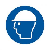 Panneau Casque De Protection Obligatoire Pvc 200 Mm,
