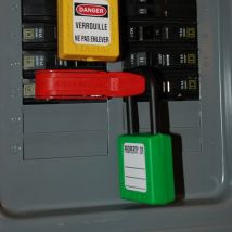 6 Stücke Sicherheitsvorhängeschloss - Dielektrischer Nylonbügel - Grün,
