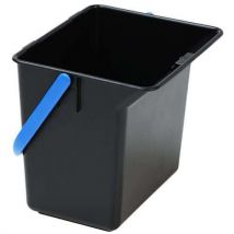 Seau Noir Avec Anse Bleue 6l,