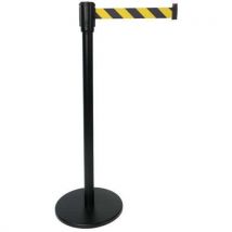 Poteau Noir Avec Sangle Jaune/noir Longueur 2m,