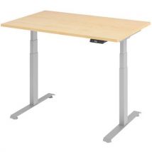 Bureau Électrique 120x80cm Érable/gris,