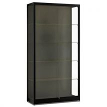 Vitrine Expo - 100x40x197 Cm - Éclairage Latéral - Noir,