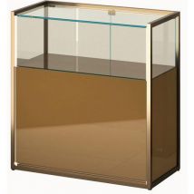 Comptoir Exposition Avec Rangement - 95x45x95 Cm - Bronze,