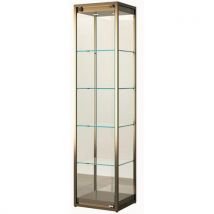 Säulenförm. Ausstellungsvitrine - 45 X 45 X 190 Cm - Bronze,