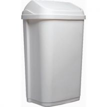 Abfallbehälter Mit Schwingdeckel, 50 L, Weiß - Probbax,