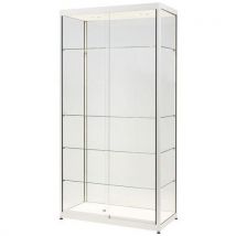 Vitrine Exposition Haute - 95x50x200 Cm - Blanc,