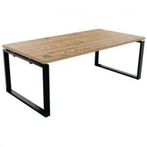 Bureau Dt L200xp100cm Pied Noir/timber,