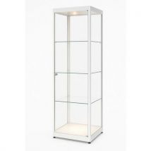 Vitrine Exposition Colonne 50 X 50 X 200 Cm Blanc,