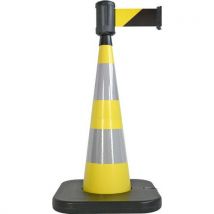 Gelber Leitkegel, Beschwerb. Sockel - 4m X 10cm - Schw./gelb ,