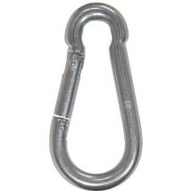Stainless steel pear-shaped carabiner d7 mm - set of 10