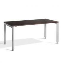 Crown silver height adjustable desk 1600x800mm wenge
