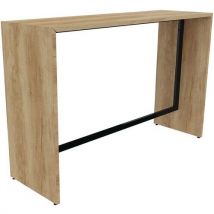 Détente high table 1600x500mm nebrasks oak black frame