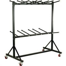 3 row chair trolley - steel - high hanging chair storage