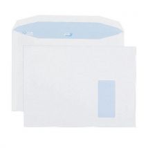 C4 white folded envelope 90 g with window nf pefc