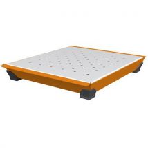 Steel lab spill tray with grating - 10 l