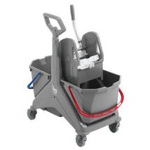 Nickita cleaning trolley 2x25 l and storage box