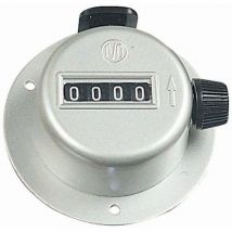 Hand-held counter with horizontal support metal case.
