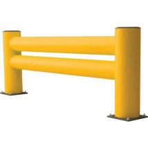 Racking end barrier - x2 1200mm long bumpers - yellow