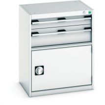 Bott - Cubio grey 2 drawer/cupboard cabinet 800x650x525mm