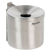Manutan wall-mount ashtray 1.5 l brushed stainless steel