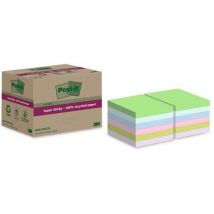 Recycled super sticky notes 76x76 mm 12 assorted pads