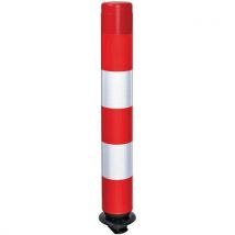 Reflective flexible traffic bollard - 760mm high - red/white