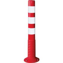 Reflective flexible traffic bollard with base - 760mm high