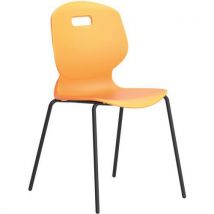 Antimicrobial school chair - yellow - leg size 6 - arc 4