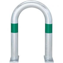 Green reflective hoop barrier - surface fix - hxw 500x360mm