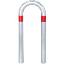 Red reflective hoop barrier - sub-service fix - 800x360mm
