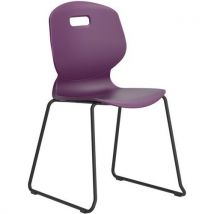 Antimicrobial chair - purple - skid leg size 5 - arc 4