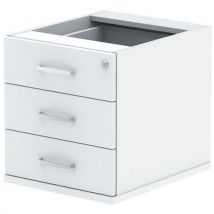3 drawer fixed pedestal - white - hxwxd 41x44x55 cm impulse