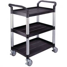 3-shelf trolley 808a black 78x52x29