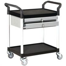 2-shelf trolley 909b-2l black 76x53x41