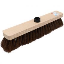 Wooden broom - pet synthetic coconut bristles - 38 cm