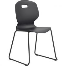 Antimicrobial chair - black - skid leg size 5 - arc 4