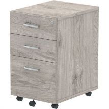 3 drawer under desk pedestal - grey - wxd 44x55 cm - impulse