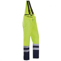 Hi-vis overall with straps xl yellow/navy