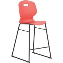 Antimicrobial high stool - red - leg size 6 - arc 4