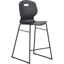 Antimicrobial high stool - black - leg size 5 - arc 4