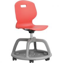 Antimicrobial mobile chair - red - arc community